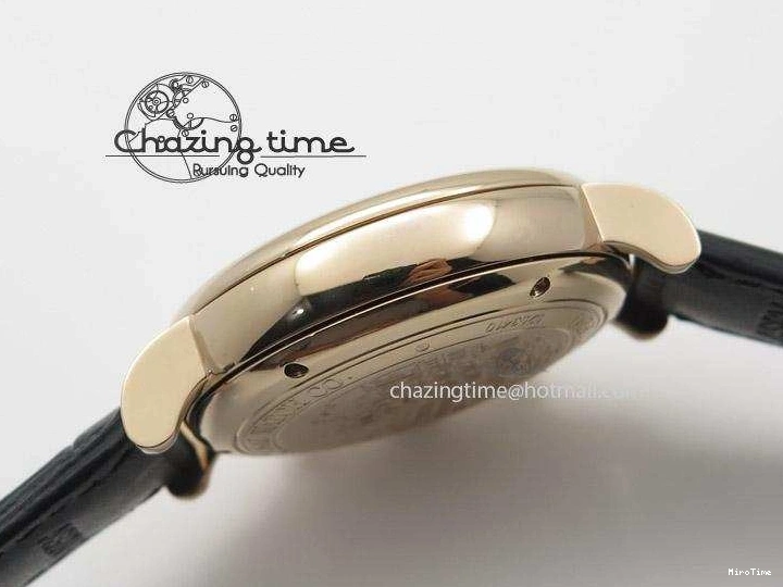 MIROTIME 0131 Portofino Chrono RG White Dial on Black Leather Strap A Vibrant 7385